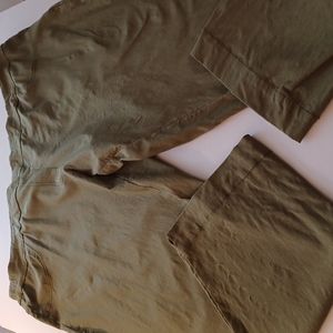 Salon studio olive green plus size 26W P pull on pants wide waist